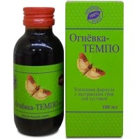Настойка Огневка Темпо, с экстрактами трав для суставов, Жива, 100 мл Настойка Огневка Темпо, с экстрактами трав для суставов, Жива, 100 мл