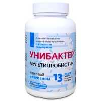 Унибактер, мультипробиотик, 13 видов бактерий, Бессережнов, 60 капсул Унибактер, мультипробиотик, 13 видов бактерий, Бессережнов, 60 капсул