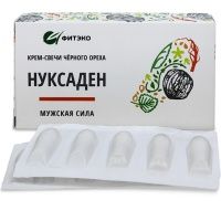 Нуксаден Мужская сила, свечи с черным орехом, красным корнем и др., Фитэко, 10 шт Нуксаден Мужская сила, свечи с черным орехом, красным корнем и др., Фитэко, 10 шт