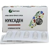 Нуксаден КлимаксНорм, свечи, черный орех, красная щетка, боровая матка, таволга и др., Фитэко, 10 шт Нуксаден КлимаксНорм, свечи, черный орех, красная щетка, боровая матка, таволга и др., Фитэко, 10 шт