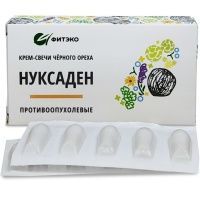 Нуксаден Противоопухолевые, свечи с черным орехом, маклюрой, омелой белой и др., Фитэко, 10 шт Нуксаден Противоопухолевые, свечи с черным орехом, маклюрой, омелой белой и др., Фитэко, 10 шт