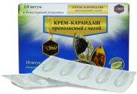 Крем-карандаш (свечи) прополисный с чагой Крем-карандаш (свечи) прополисный с чагой